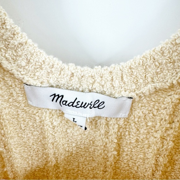 ✅ MADEWELL CREAM Ribbed Sleeveless Midi Sweater Dress SIZE LARGE SP23 - Picture 3 of 7